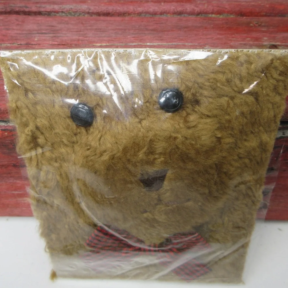 Hallmark Impromptu Hand of the Artist Teddy Bear Faux Fur Greeting Card NEW